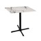 Holland Bar Stool Co 36" Tall OD211 Black Table Base 30" x 30" 30" x 30" Square White Marble Top by the HollBar Stool Co. OD211-3036BWOD30SQWM - alternate 1